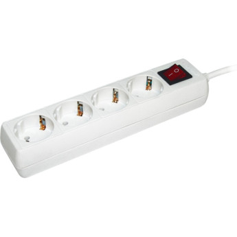 Удлинитель IEK У04К-выкл. 4 места 2P+PE/3м 3х1мм2 16А/250В - WYP10-16-04-03-ZK-N